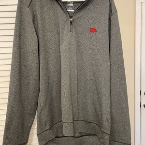 Cutter & Buck Men's Charcoal Zip-Up Sweater